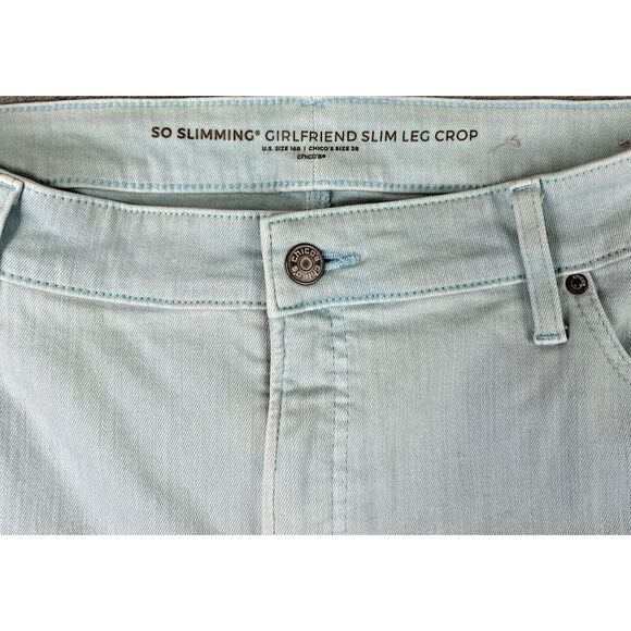 Chico's Light Blue Ankle & Cropped Jeans - Picture 7 of 13